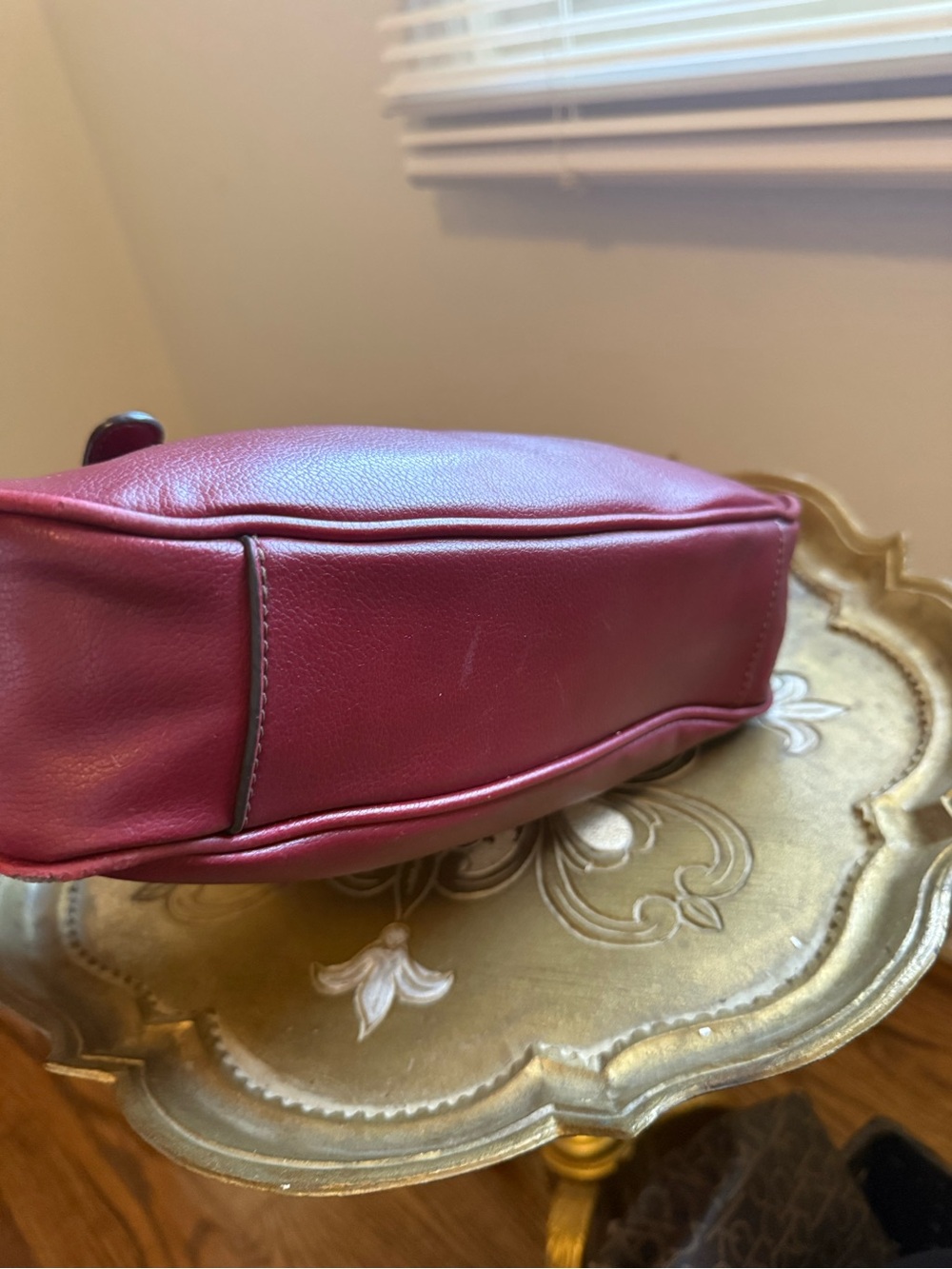 Liz Claiborne Red Leather Shoulder Bag